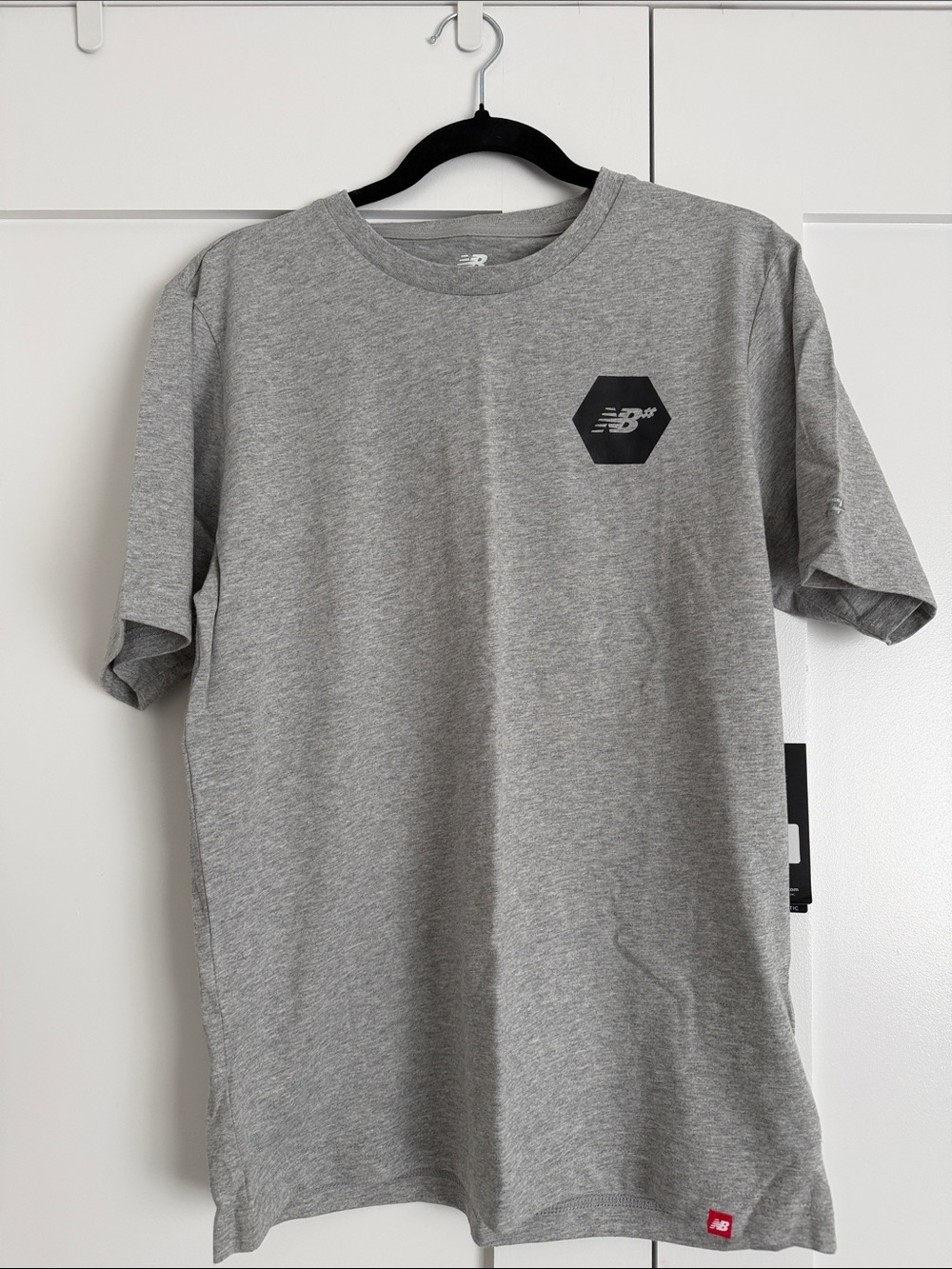 New Balance Gray Short Sleeve Logo Tee